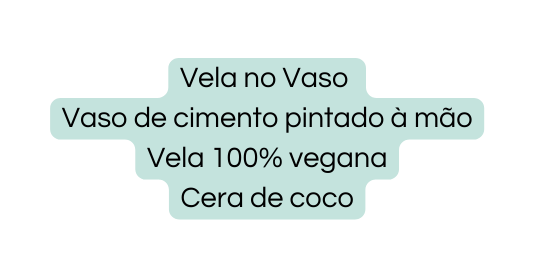 Vela no Vaso Vaso de cimento pintado à mão Vela 100 vegana Cera de coco